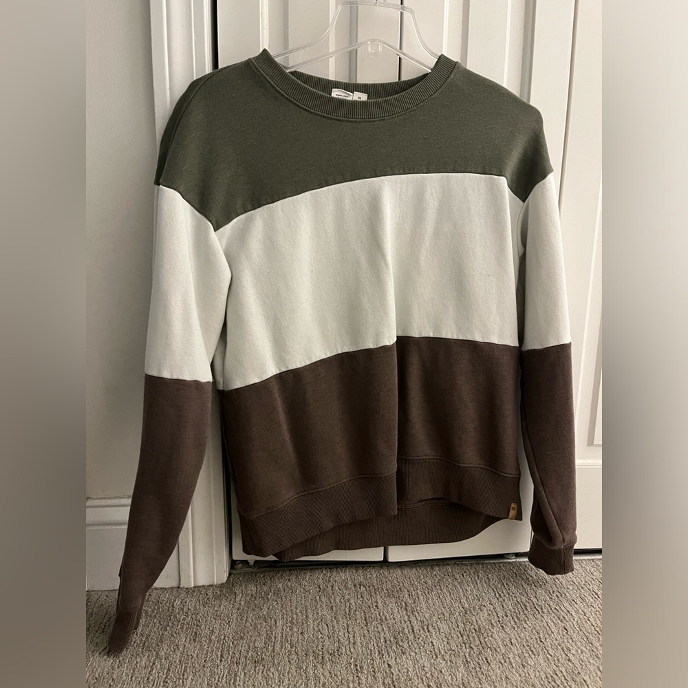 Tentree tricolored crew sweater